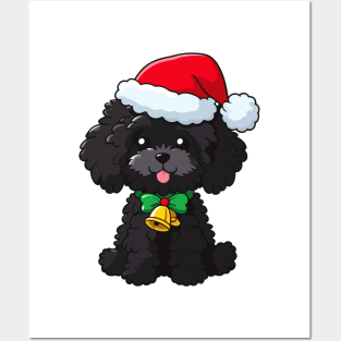 Black cavapoo xmas Posters and Art